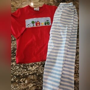 Farm-Themed Red and Blue Kids Set